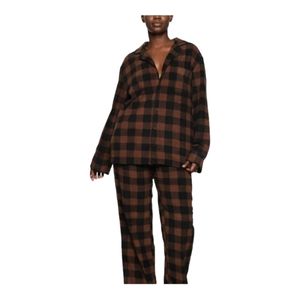 Skims Plaid Fleece Pajama Bottoms Size Large